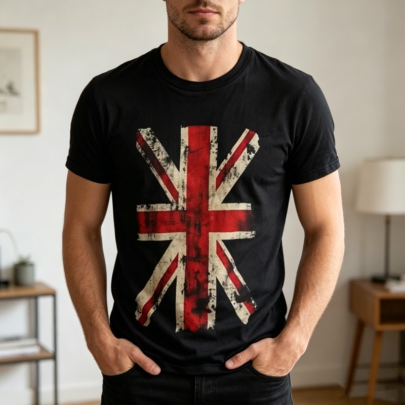 Men'S Fashion Uk - Футболка с графическим принтом Union Jack,