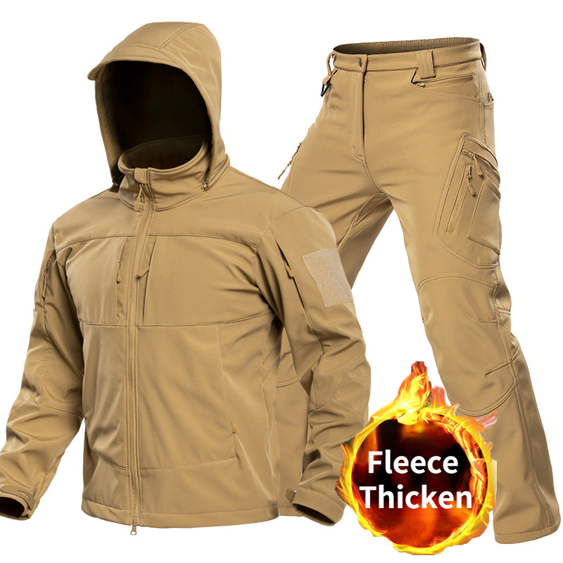 Mens Fashion Zip Up - Тактический софтшелл-костюм для мужчин с капюшоном,