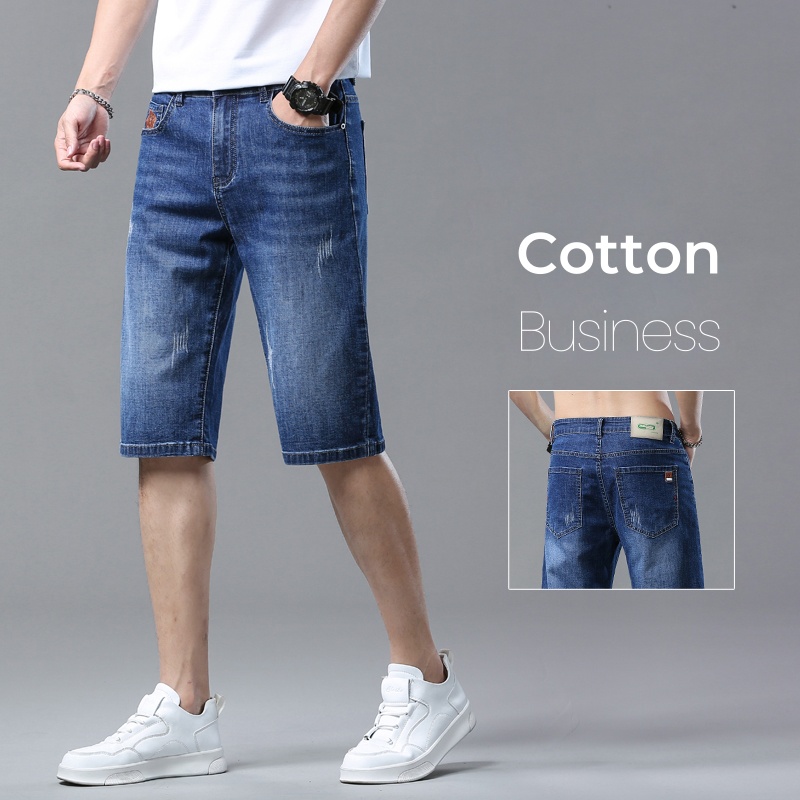 Men'S Fashion Jeans - Мужские шорты, летние прямые джинсовые шорты,