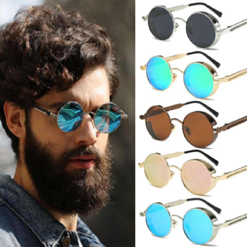 Men'S Fashion Glasses - Металлические солнцезащитные очки в стиле стимпанк