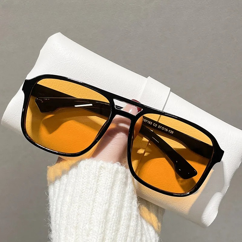 Men'S Fashion Glasses - Квадратные солнцезащитные очки с двойной перемычкой