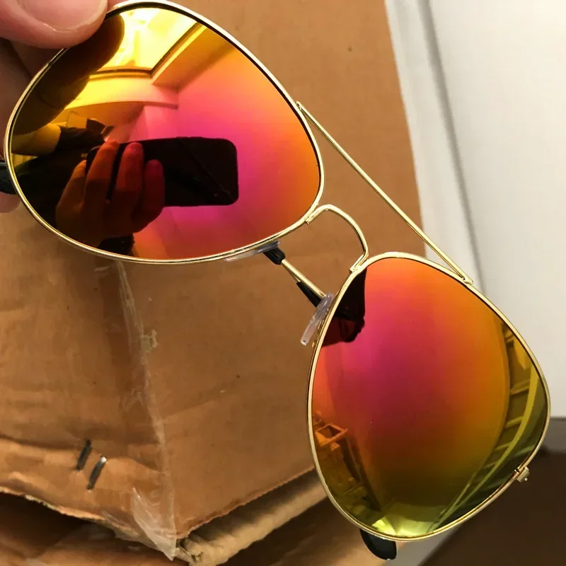Men'S Fashion Round Glasses - 1 шт. Модные металлические солнцезащитные очки