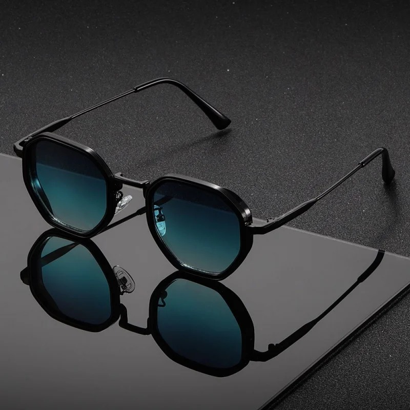 Men'S Fashion Round Glasses - 1 пара модных круглых металлических солнцезащитных