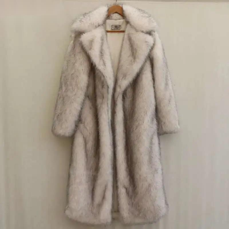 Men'S Fashion X - Мужская шуба из искусственного меха норки,