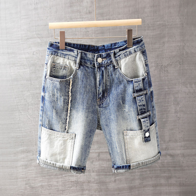 Men'S Fashion Jeans - Мужские короткие джинсовые брюки с карманами,