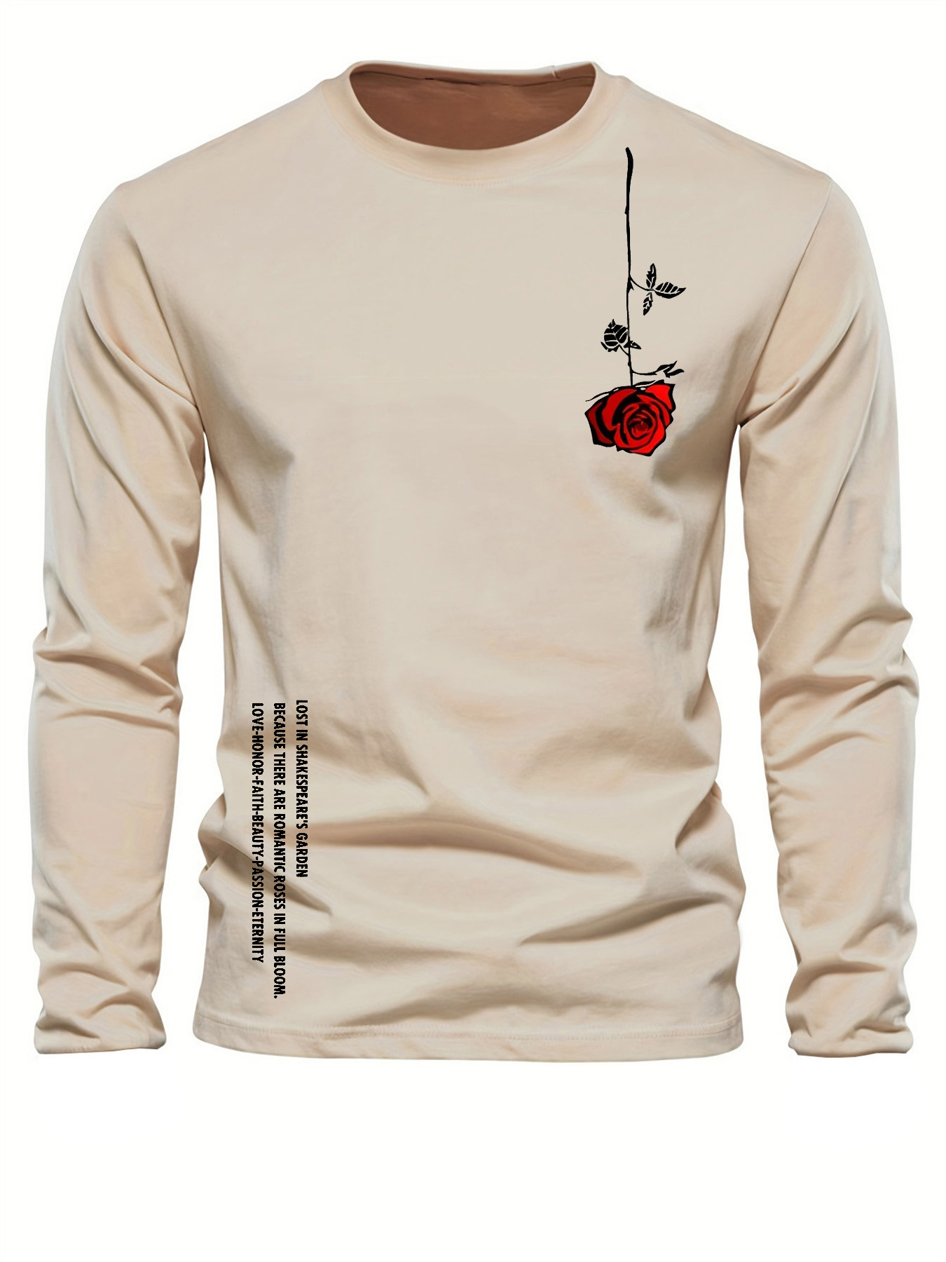 Mens Fashion Casual - Мужская свободная повседневная футболка из 100%