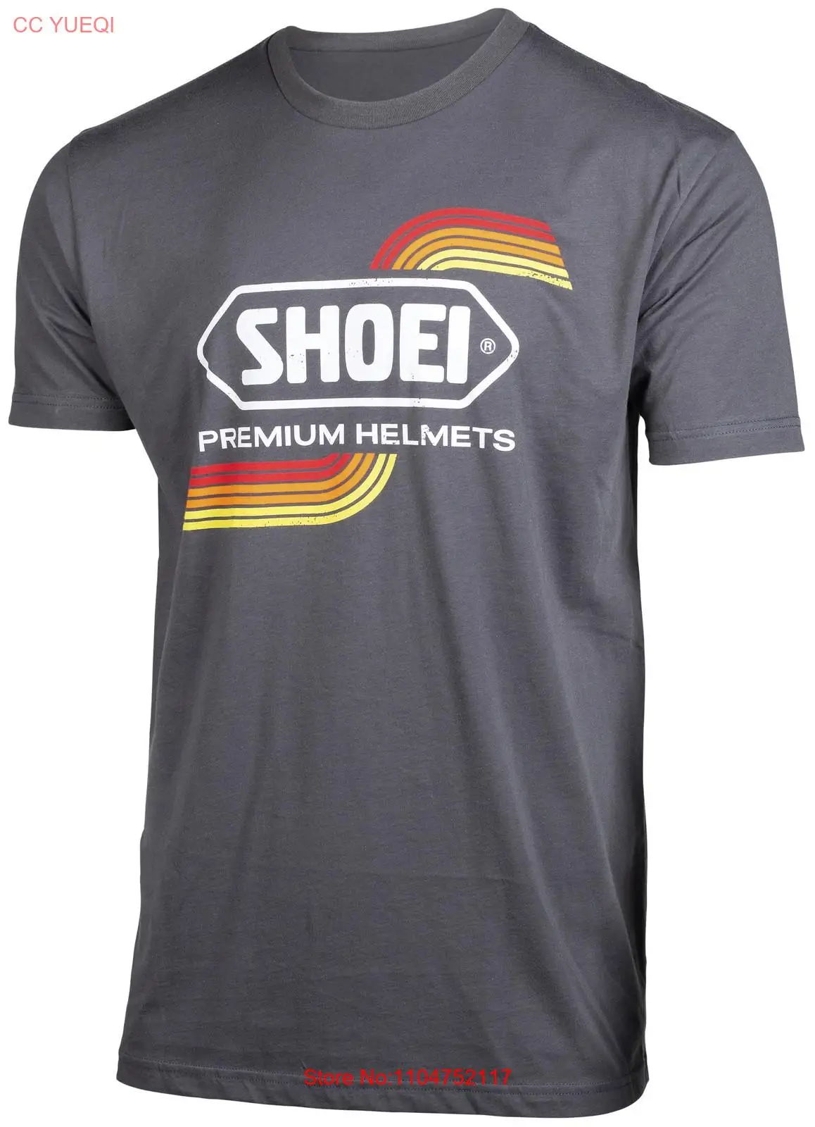 Men'S Fashion X - Винтажная футболка Shoei X, большой серый