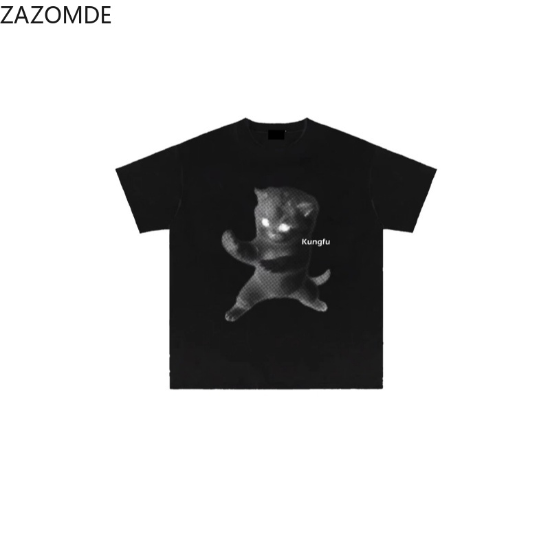 Mens Fashion Style Images - Модная футболка ZAZOMDE с графическим принтом