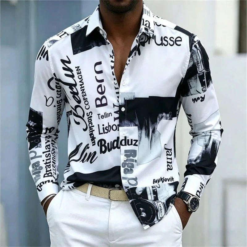 Мужская рубашка с длинным рука – обзор и цена Mens Fashion Casual