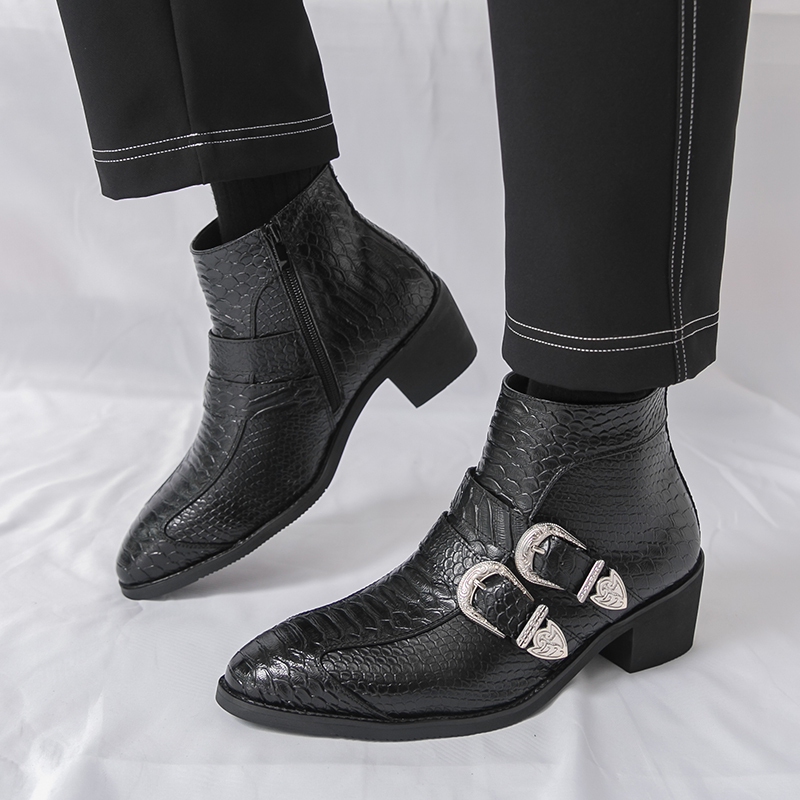 Мужские высокие ботинки из иск – обзор и цена Belt Mens Fashion