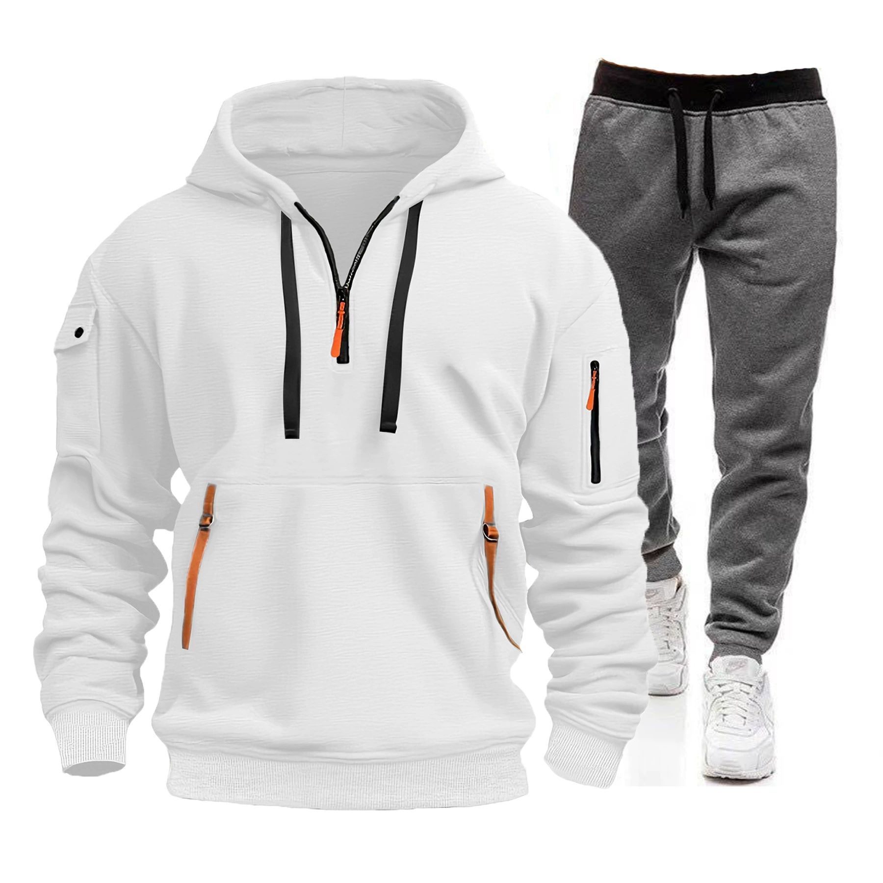 Мужской спортивный костюм-двой – обзор и цена Mens Fashion Zip Up
