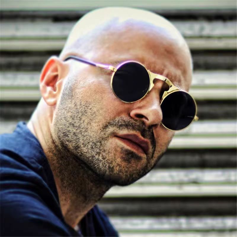 Ретро-очки в стиле стимпанк, к – обзор и цена Men'S Fashion Round Glasses