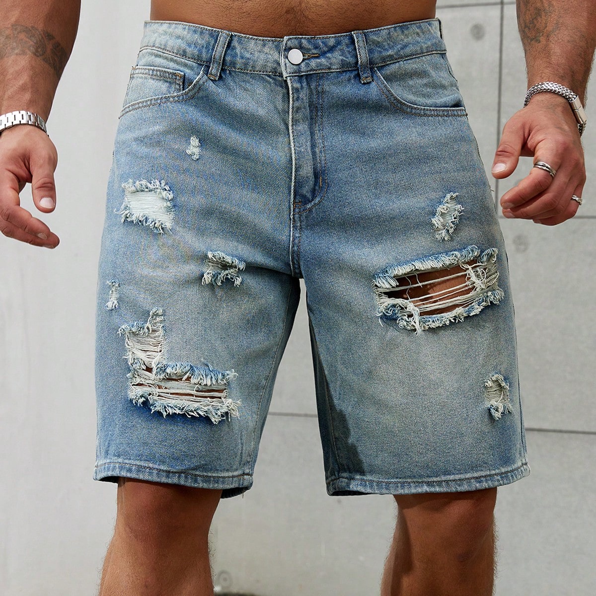 Шорты мужские рваные из джинсо – обзор и цена Men'S Fashion Jeans
